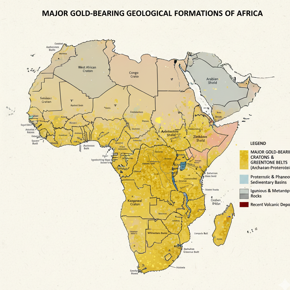 How Much Gold Reserve Exists in Africa: Geological Endowment and Supply Security Gemini Generated Image yo0gsnyo0gsnyo0g