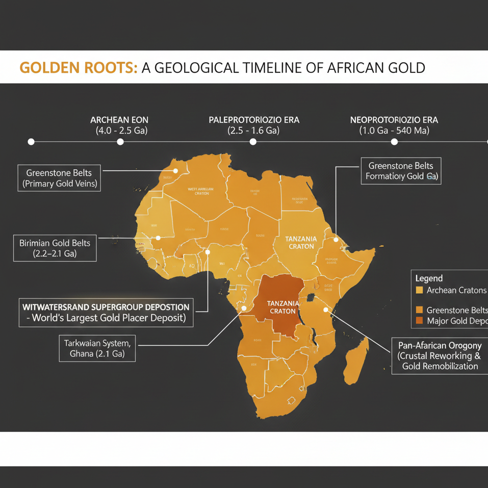 Where Gold Originated in Africa: Geological Formation and Historical Discovery Gemini Generated Image zepl1rzepl1rzepl
